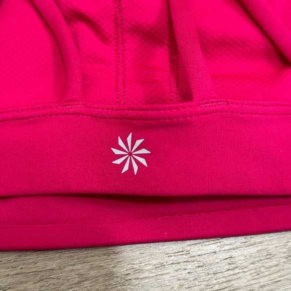 Athleta Sport Bra Solid Crossed Straps On The Back Fuchsia - Picture 4 of 10